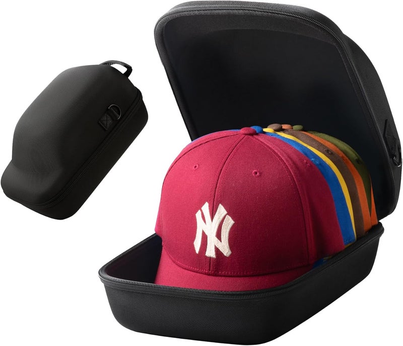 Ozueccr Hard Hat Travel Case – Storage for Baseball Caps with Carrying Handle and Adjustable Shoulder Strap, Hat Organizer Protects up to 6 Hats, for Travel and Home Storage (Black) - Image 1